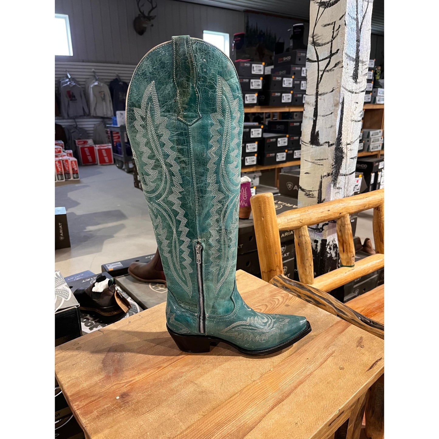 Rock'em Ladies Valencia Brigith Tall Snip Tow Boot-Turqueza