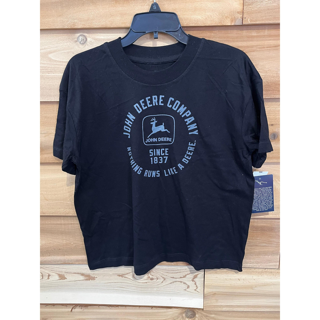 John Deere Women's Simple Round Tee Shirt - Black