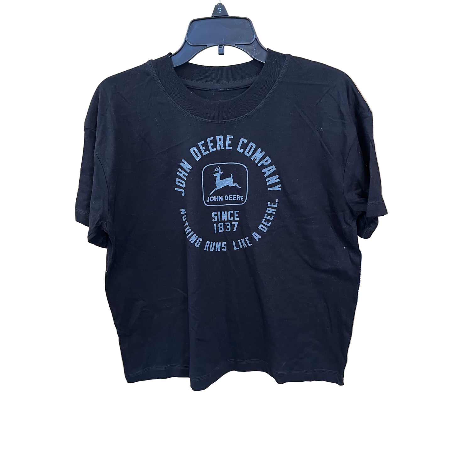 John Deere Women's Simple Round Tee Shirt - Black