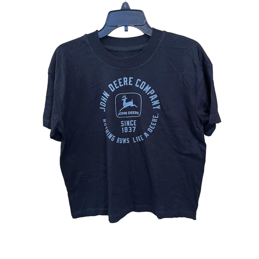 John Deere Women's Simple Round Tee Shirt - Black