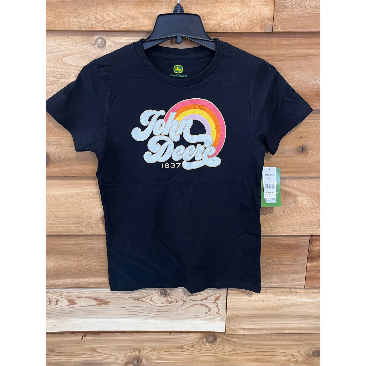John Deere Rainbow Tee Shirt - Black