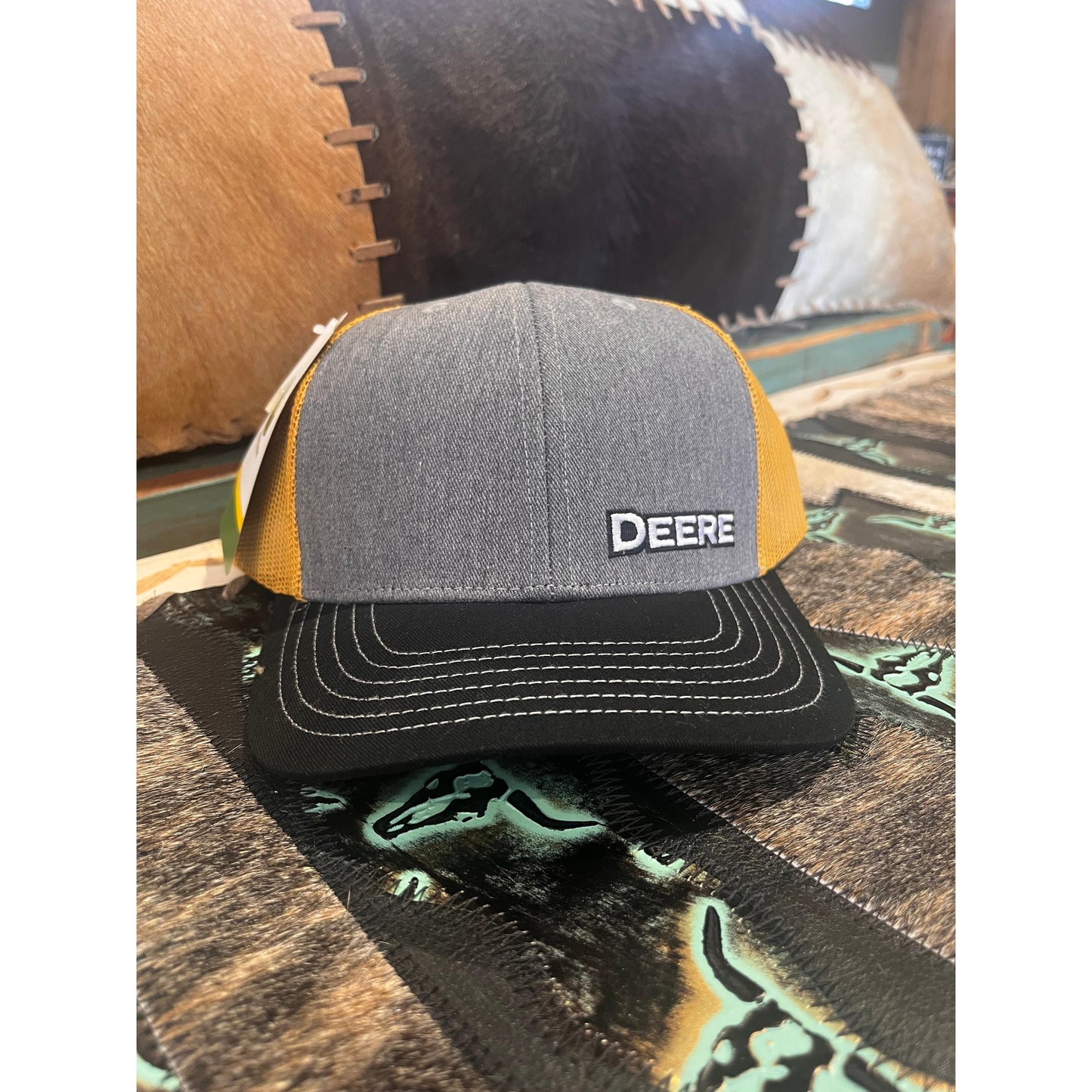 John Deere Trademark Cap - Heather Grey/Orange