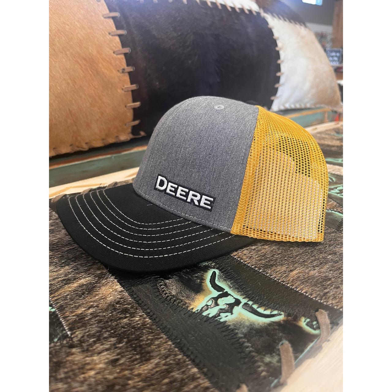 John Deere Trademark Cap - Heather Grey/Orange