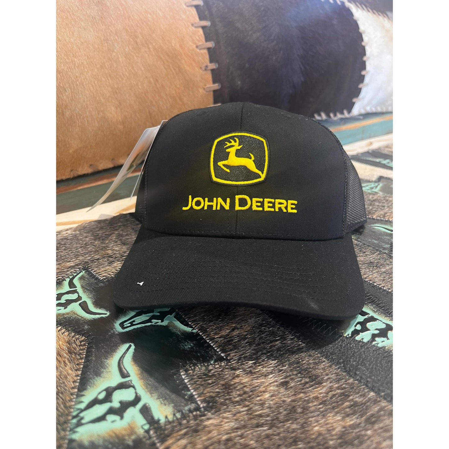 John Deere Curled Cap - Black