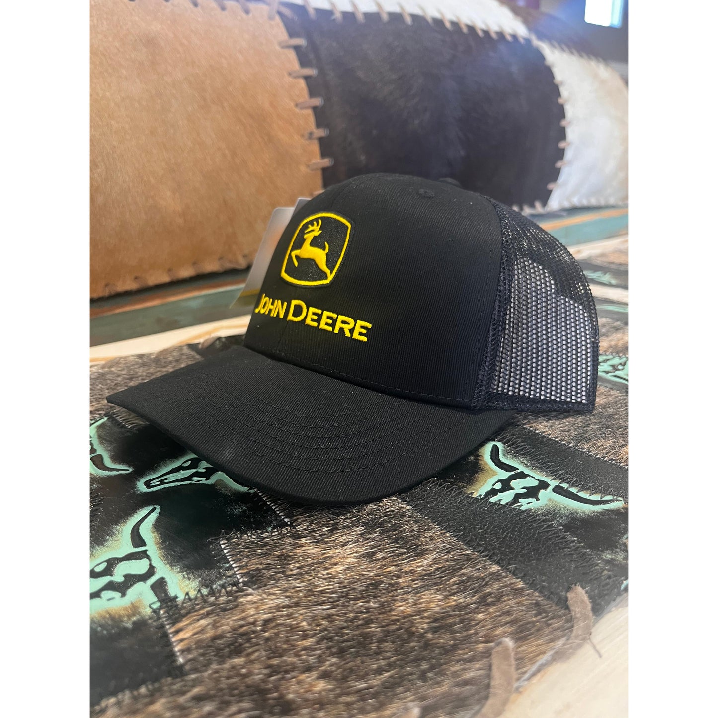 John Deere Curled Cap - Black
