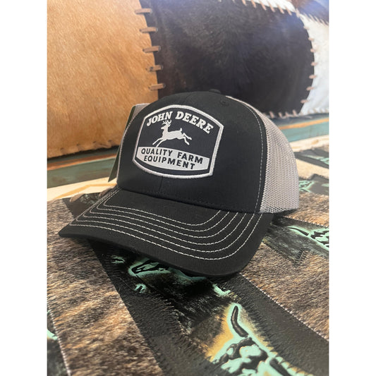 John Deere Large Logo Cap - Black/Charcoal