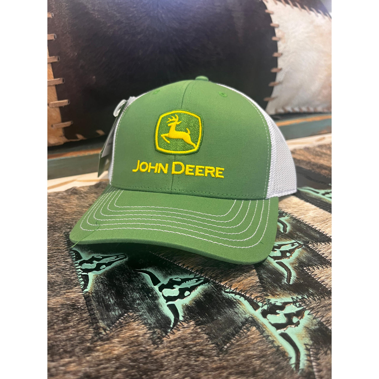 John Deere  Curled Cap - JD Green/White