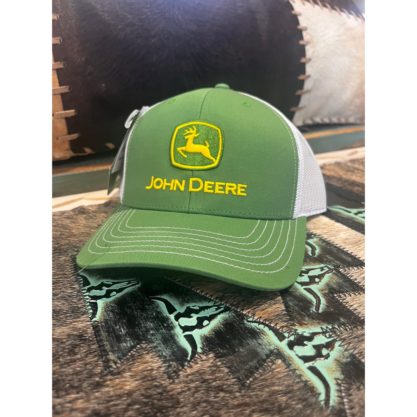 John Deere  Curled Cap - JD Green/White
