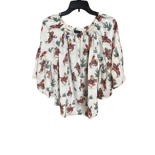 Fashion Express Women's Cactus Rodeo Shirt - Beige