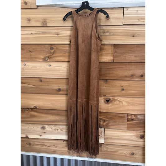 Fashion Express Women's Fringe Dress - Brown