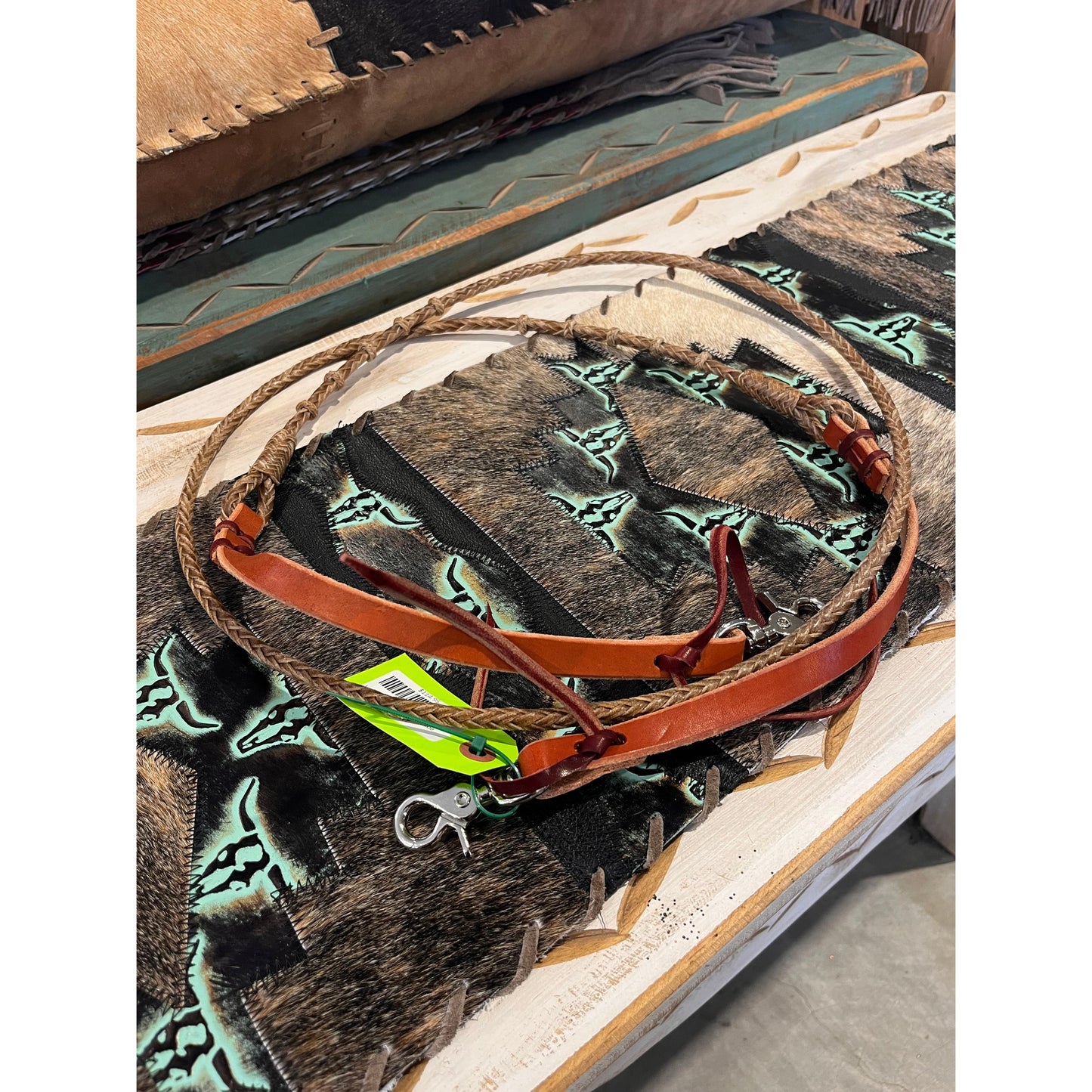 Irvine's Roping Rein Rawhide w/ Harness - NT