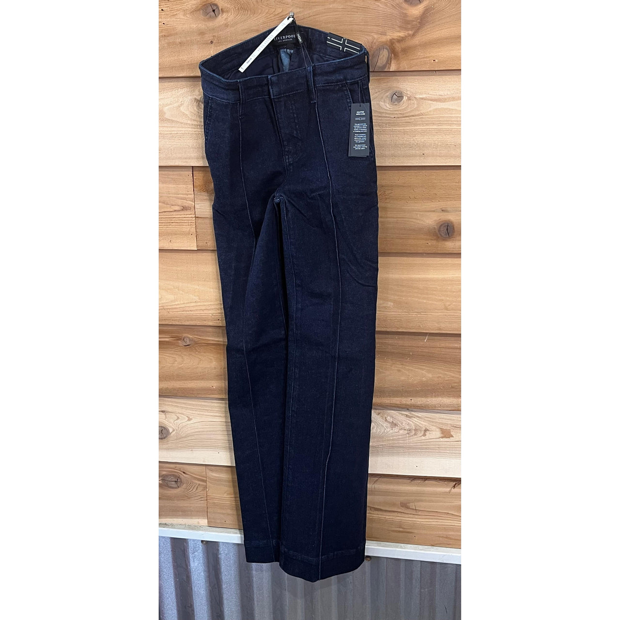 Liverpool Women's Pintuck Trouser Boot Cut Jean- Indigo Rinse