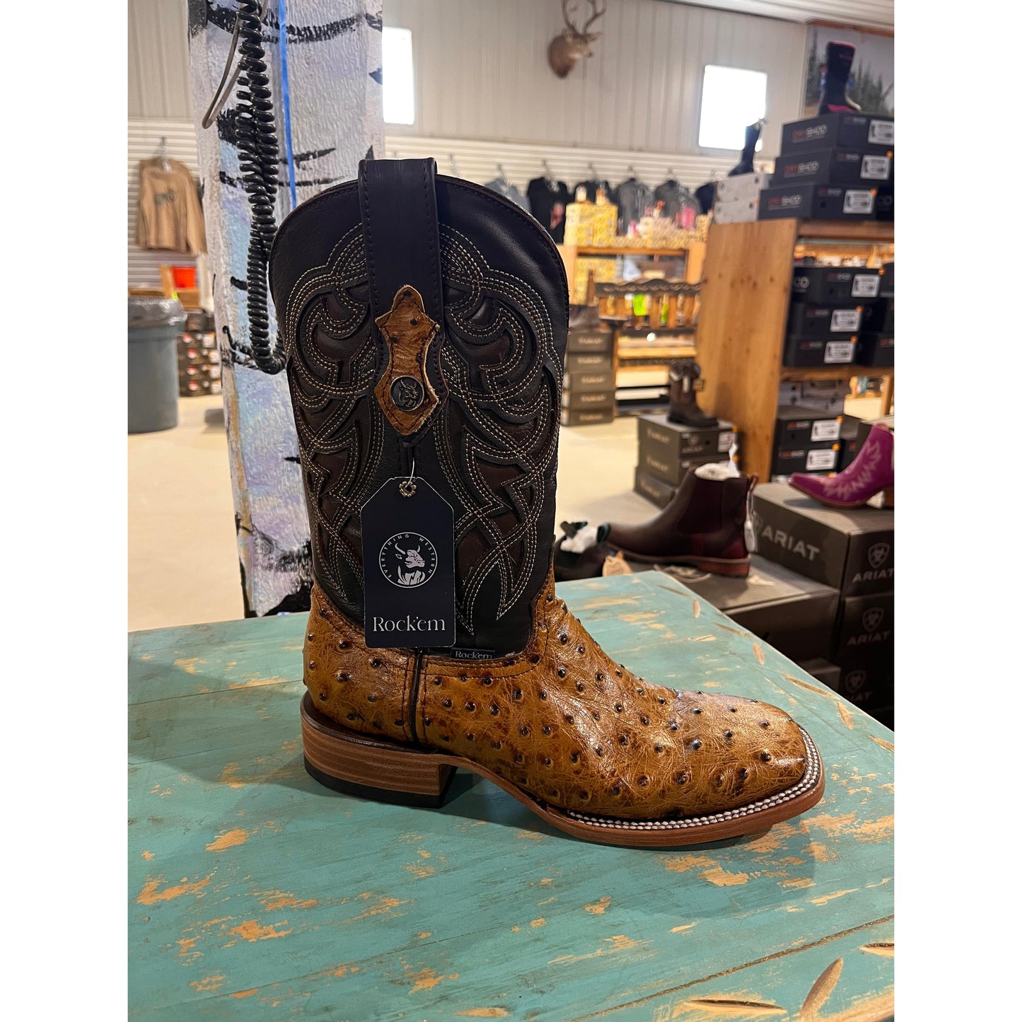 Rock'em Men's Init Avestruz Ranch Miel