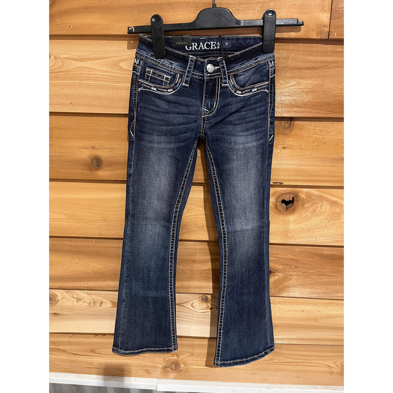 Grace in LA Girl's Aztec Yoke Jeans