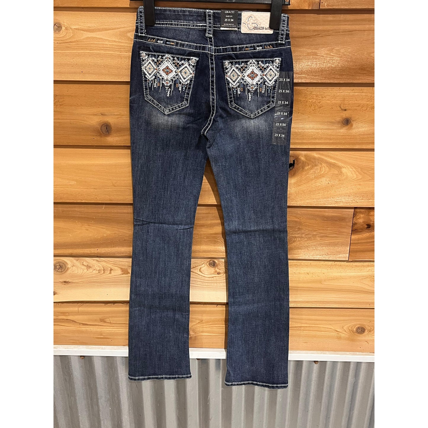 Grace in LA Women's Aztec Modify Jeans