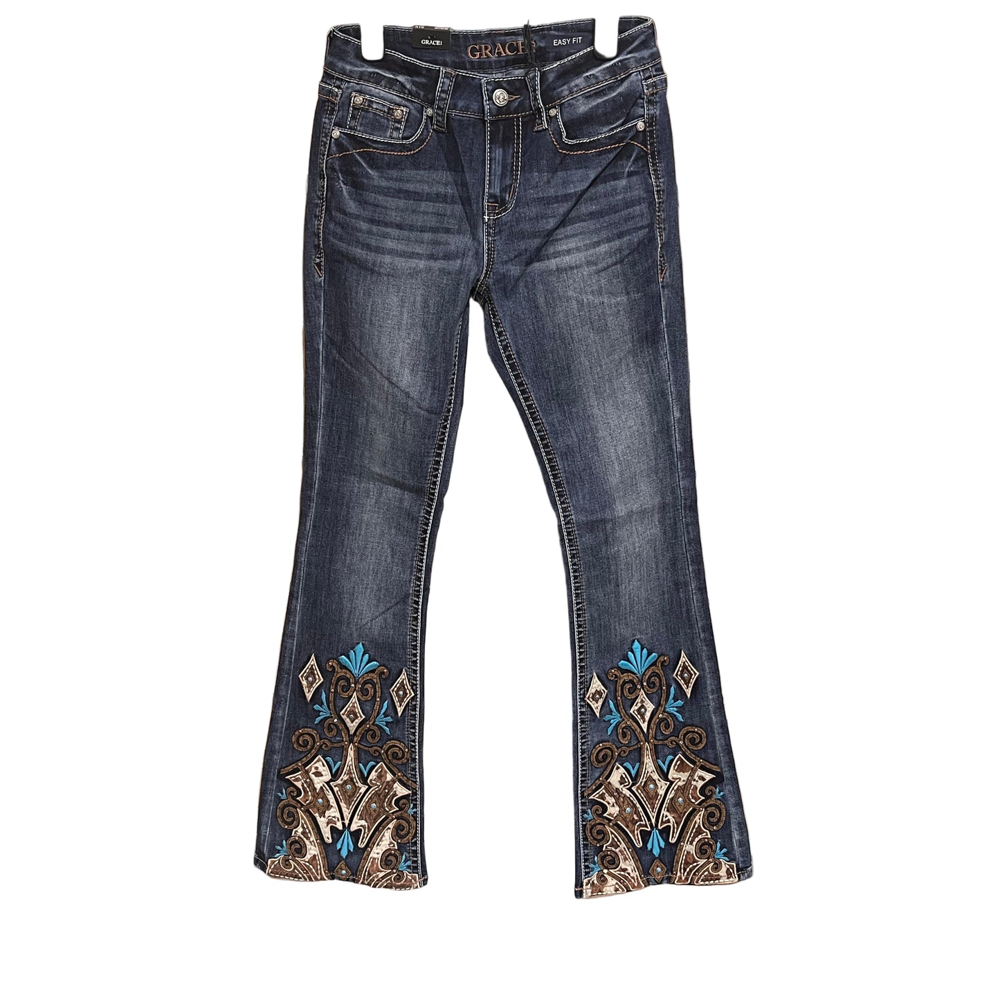 Grace in LA Women's Aztec Emblem Jeans