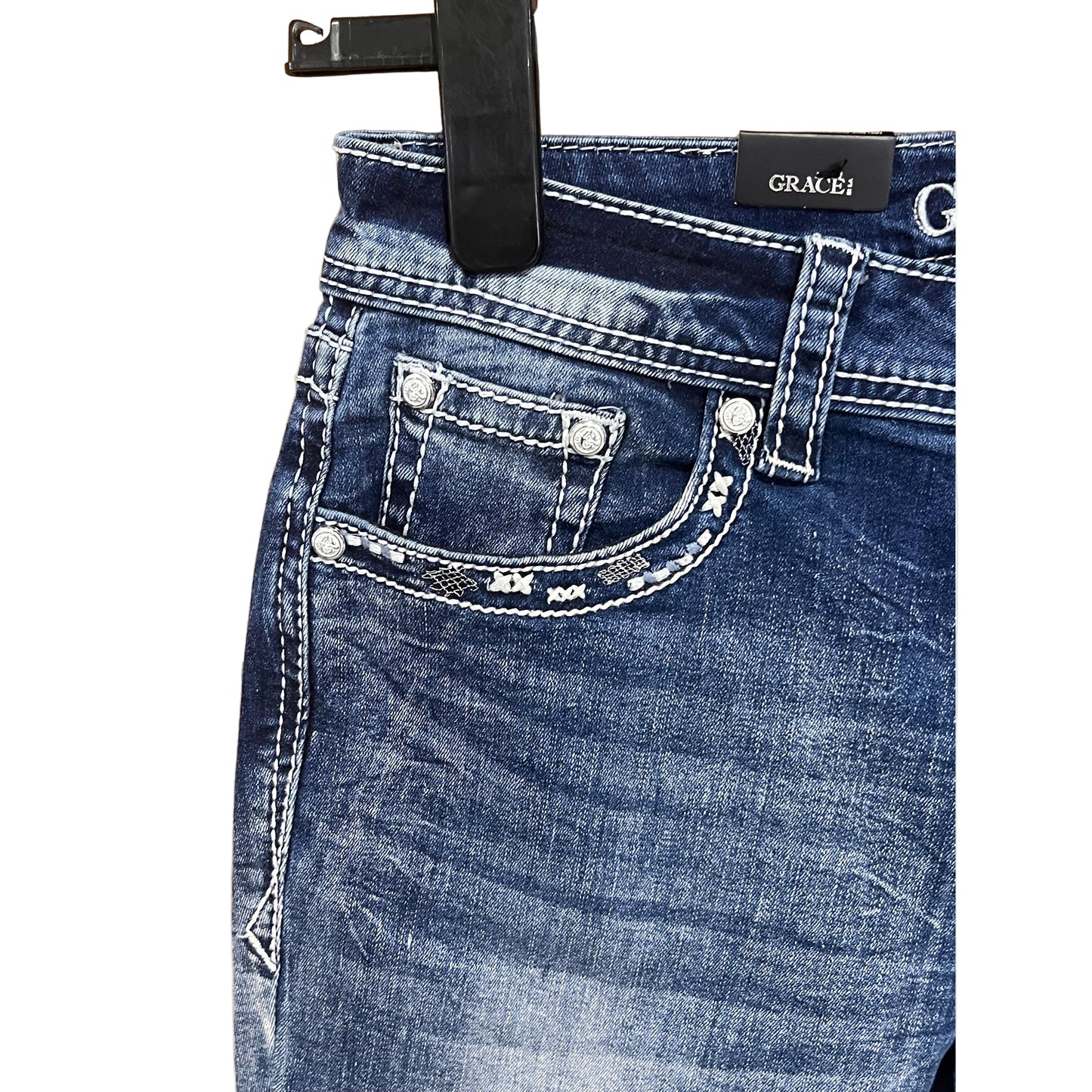 Grace in LA Women's Midrise Horseshoe Bootcut Jeans