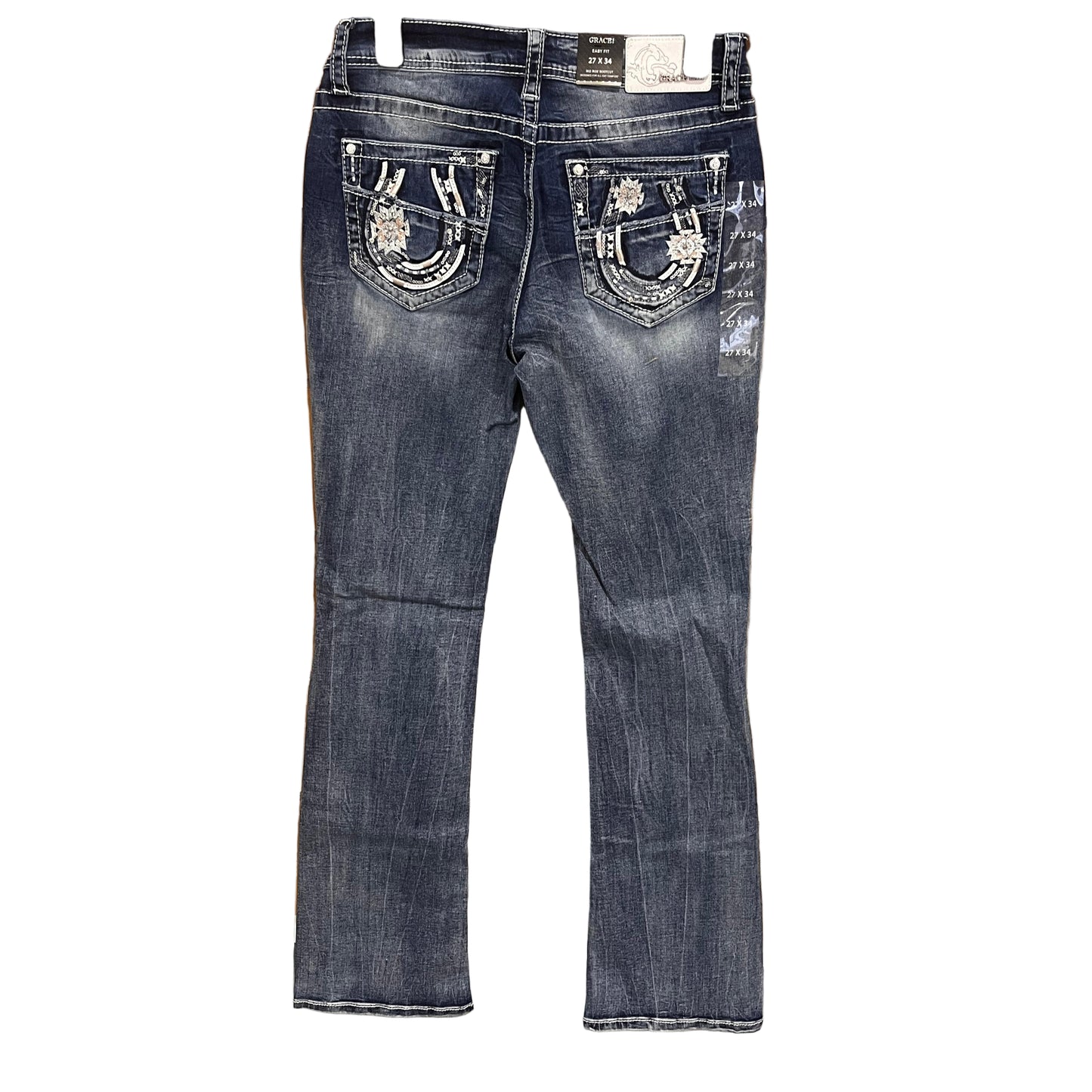 Grace in LA Women's Midrise Horseshoe Bootcut Jeans