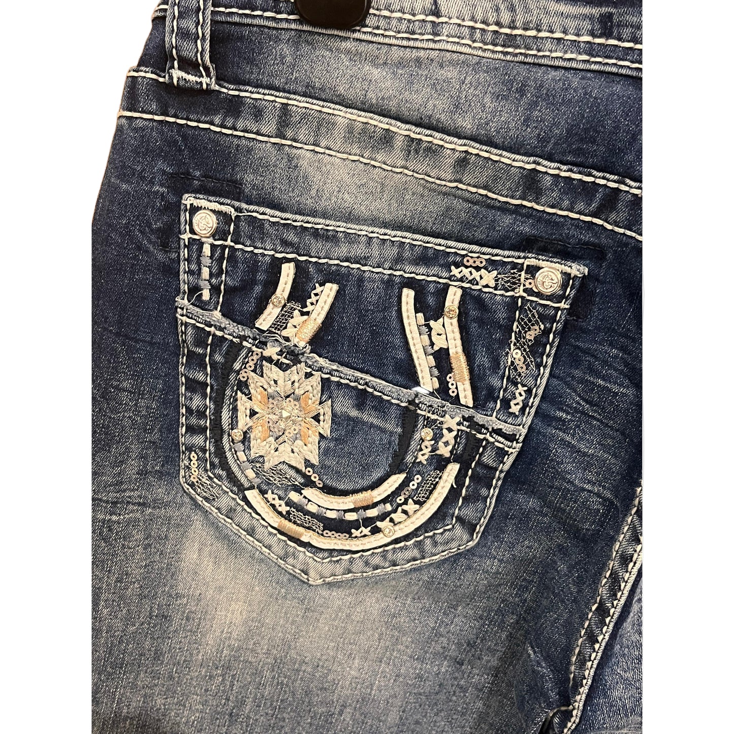 Grace in LA Women's Midrise Horseshoe Bootcut Jeans