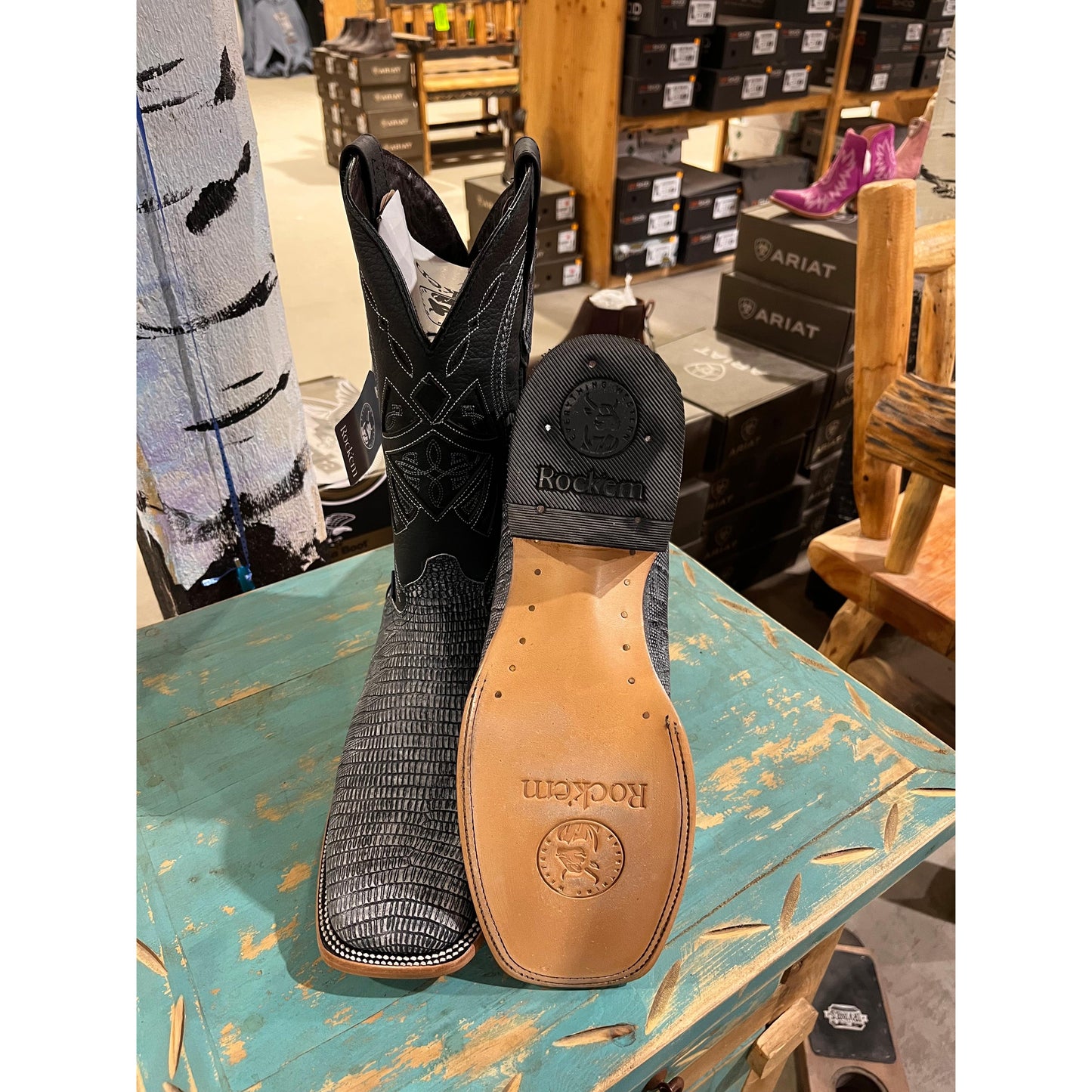 Rock'em Men's Lizard Negro - Rust