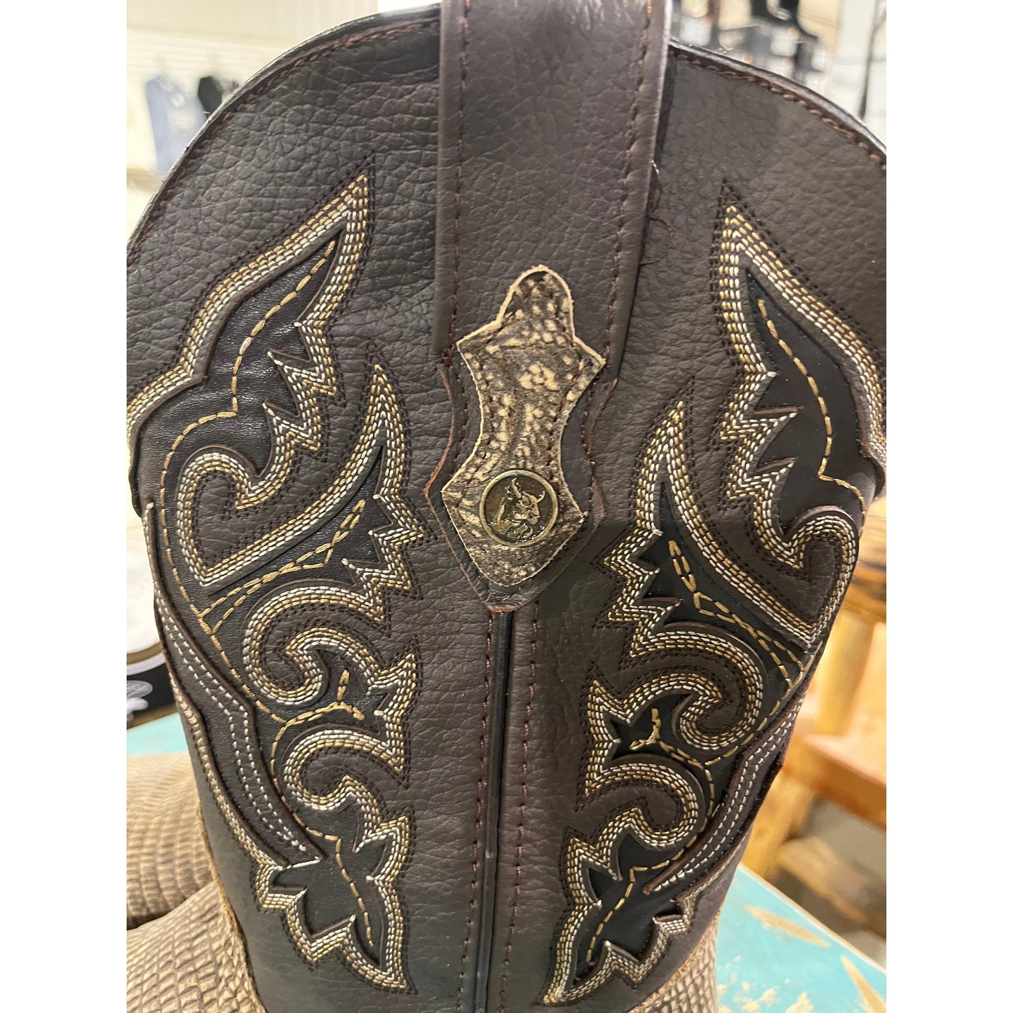 Rock'em Men's Lizard Miel Rust Western Boots