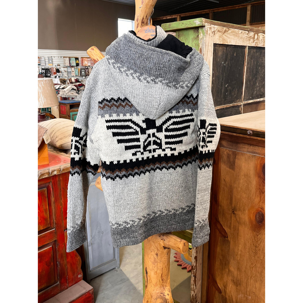 Rugged Earth Wool Jacket w/Hood - Thunderbird