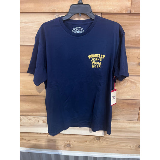 Wrangler Men's Coors Canada Tee Shirt- Navy