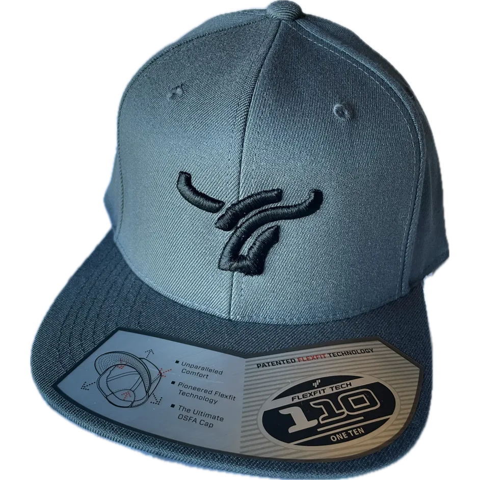 B8 Ranch Apparel 110 Flat Brim Flexfit with Large Logo -Grey