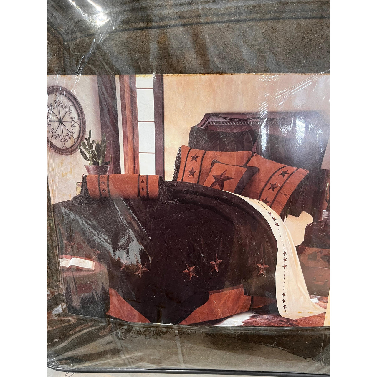 Hiend Accents Laredo Comforter Set - Super King - Chocolate