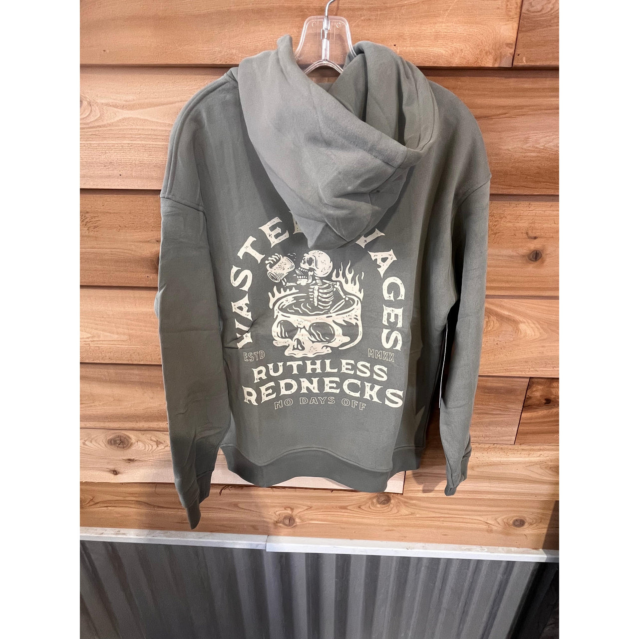 Ruthless Rednecks Skull Spa Heavyweight Hoodie - Sage