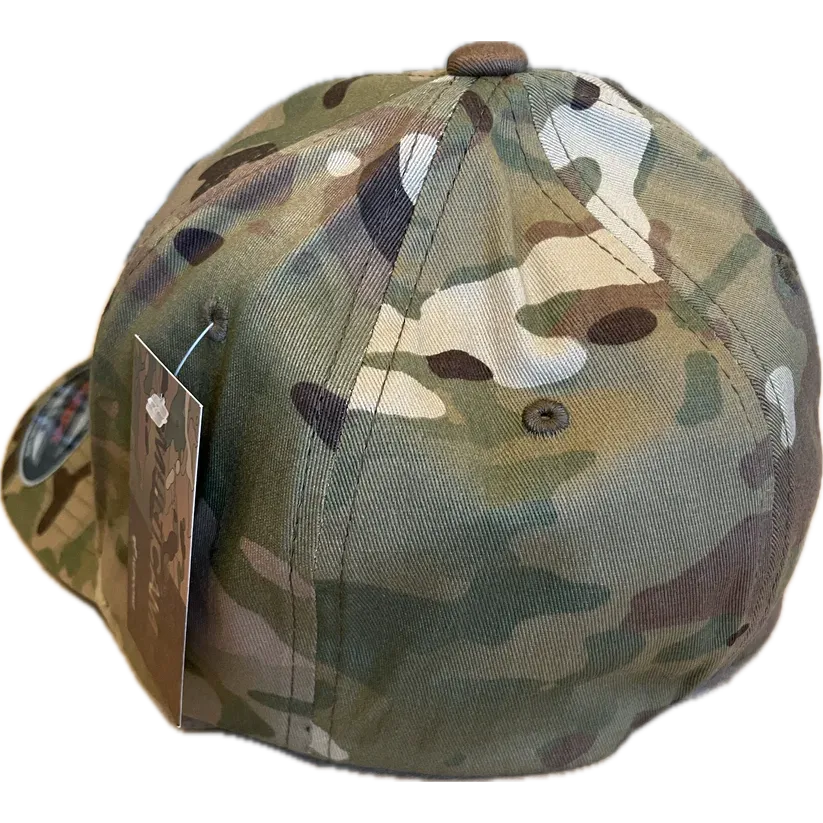 B8 Ranch Apparel Flexfit Camo Cap with Large Logo - Multicam Camo