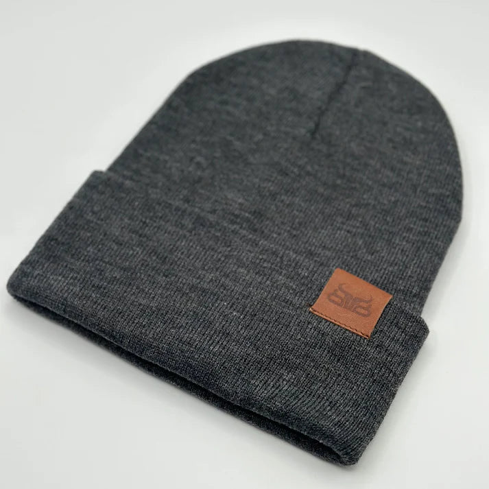 Baredown Leather Tag- Beanie