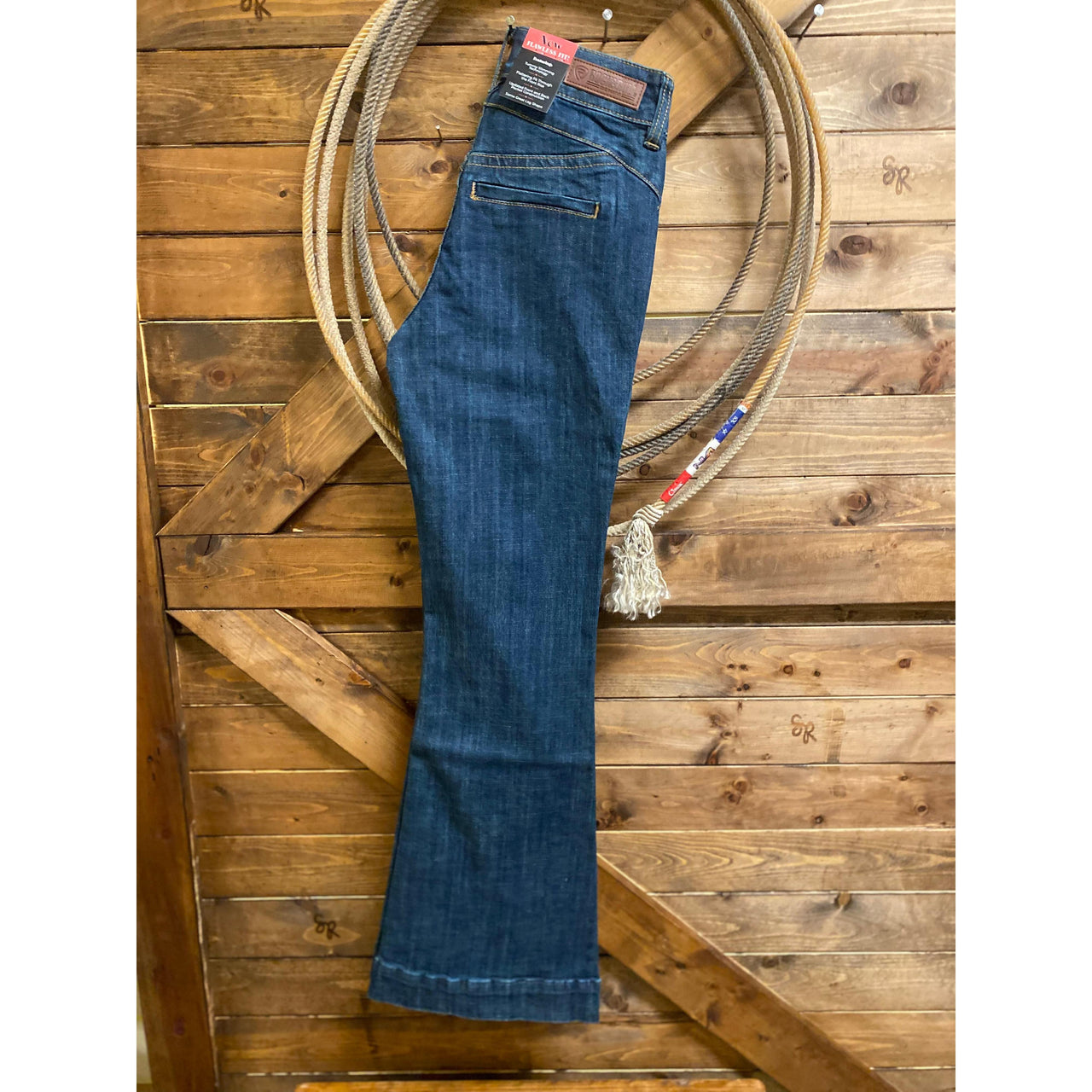 Rock & Roll Women's Boot Stitch High Rise Trouser Jean - Dark Wash