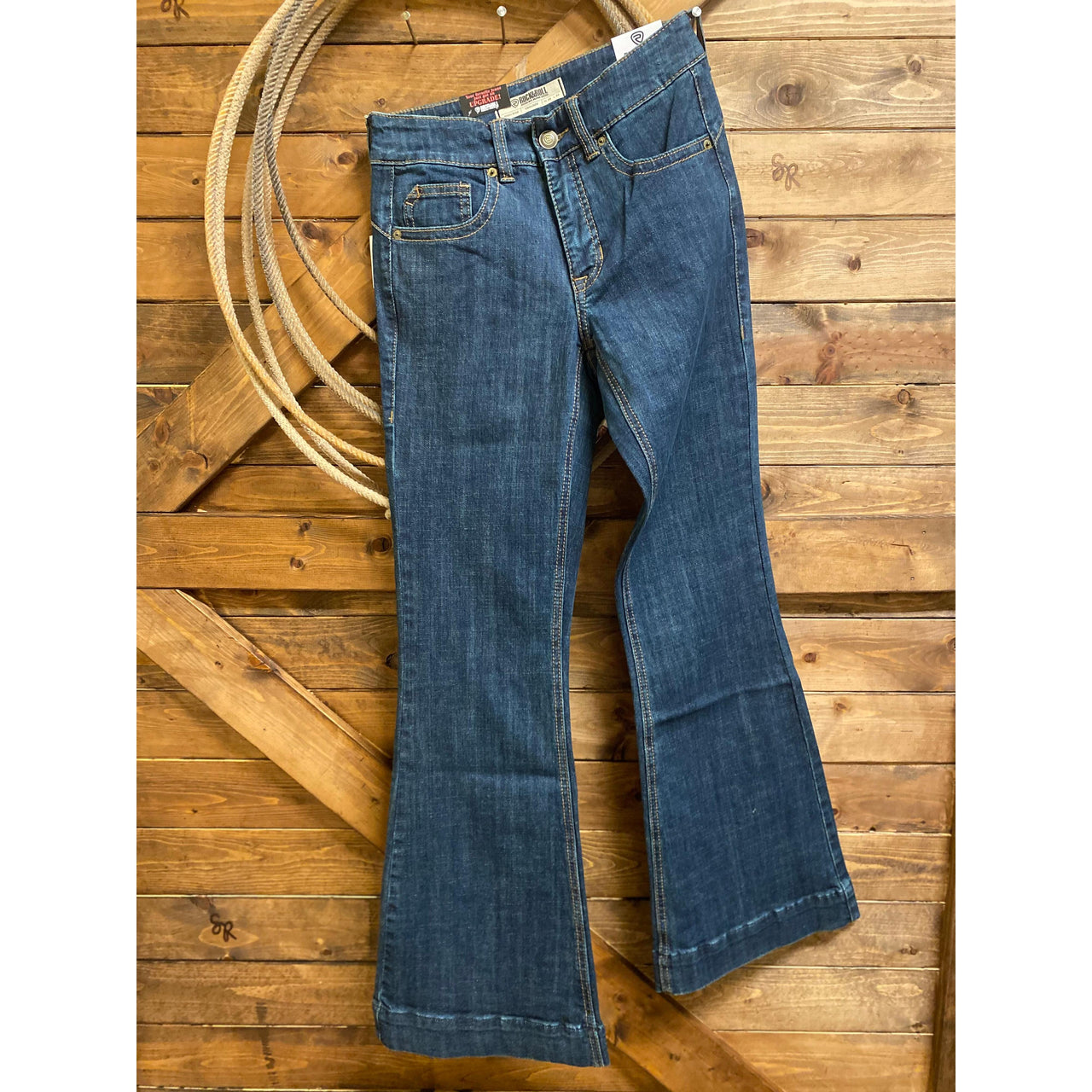 Rock & Roll Women's Boot Stitch High Rise Trouser Jean - Dark Wash