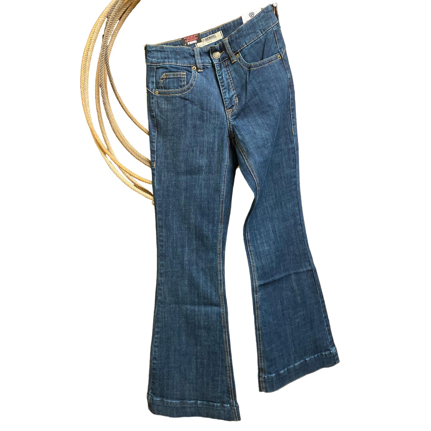 Rock & Roll Women's Boot Stitch High Rise Trouser Jean - Dark Wash