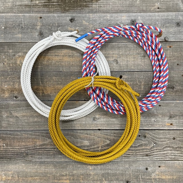 Synco Ranch Ropes 3-Strand Ranch Rope-R/W/B 10MM ***LEFT HANDED