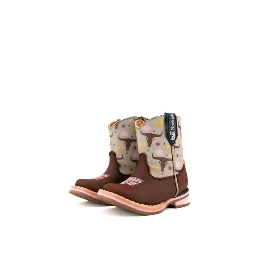 Rock'em Baby Girl Crazy Tang Agave Rosa Boot