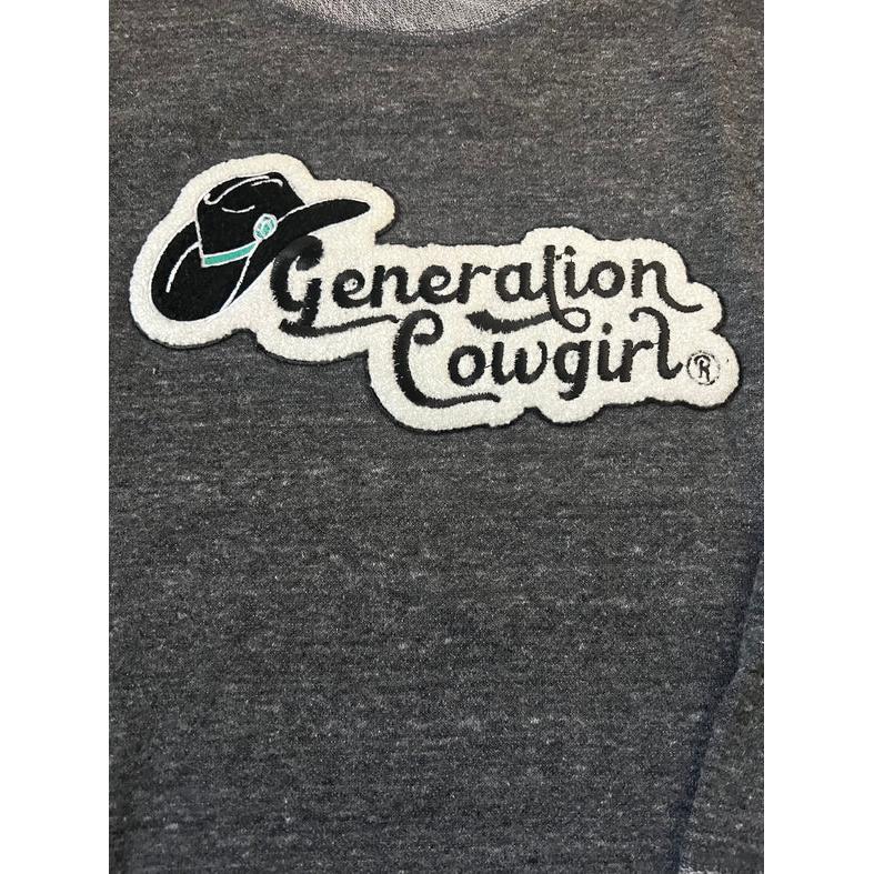 Ranch Raised Girl's Long Sleeve Generation Cowgirl Crew