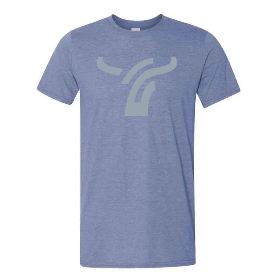 B8 Ranch Apparel Men's Short Sleeve Fitted Tee Shirt - Blue