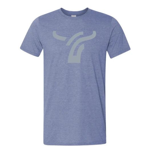 B8 Ranch Apparel Men's Short Sleeve Fitted Tee Shirt - Blue - Irvine Tack & Western Wear