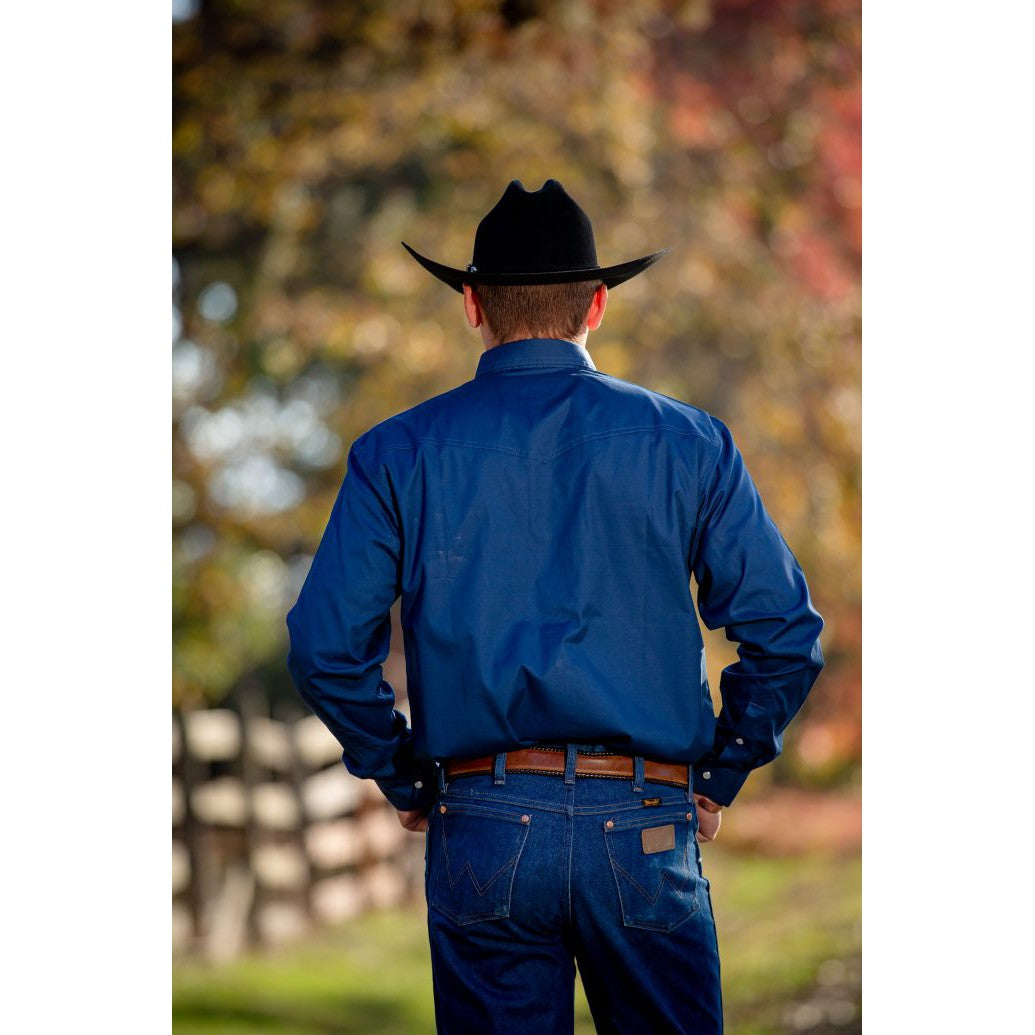 Wyoming Trader Men's Oxford Western Shirt - Blue