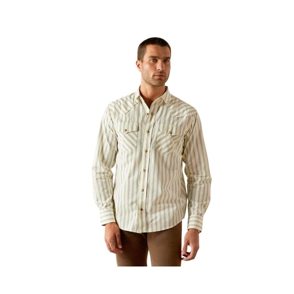 Ariat Men's Long Sleeve Hanford Retro Fit Shirt - Cream