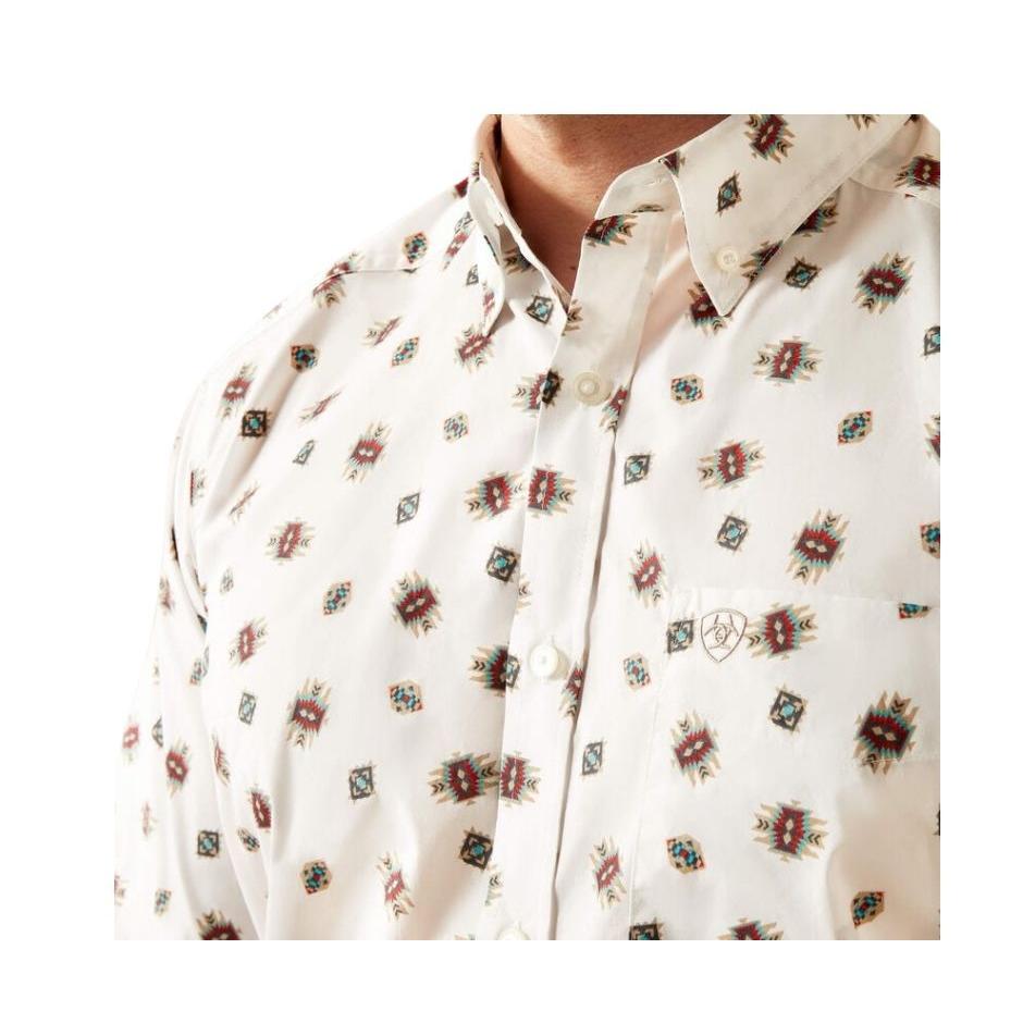 Ariat Men's Short Sleeve Westcott Classic Fit Shirt- White