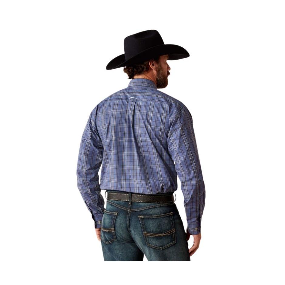 Ariat Men's Pro Series Creed Classic Fit  Long Sleeve Shirt- Grey Blue