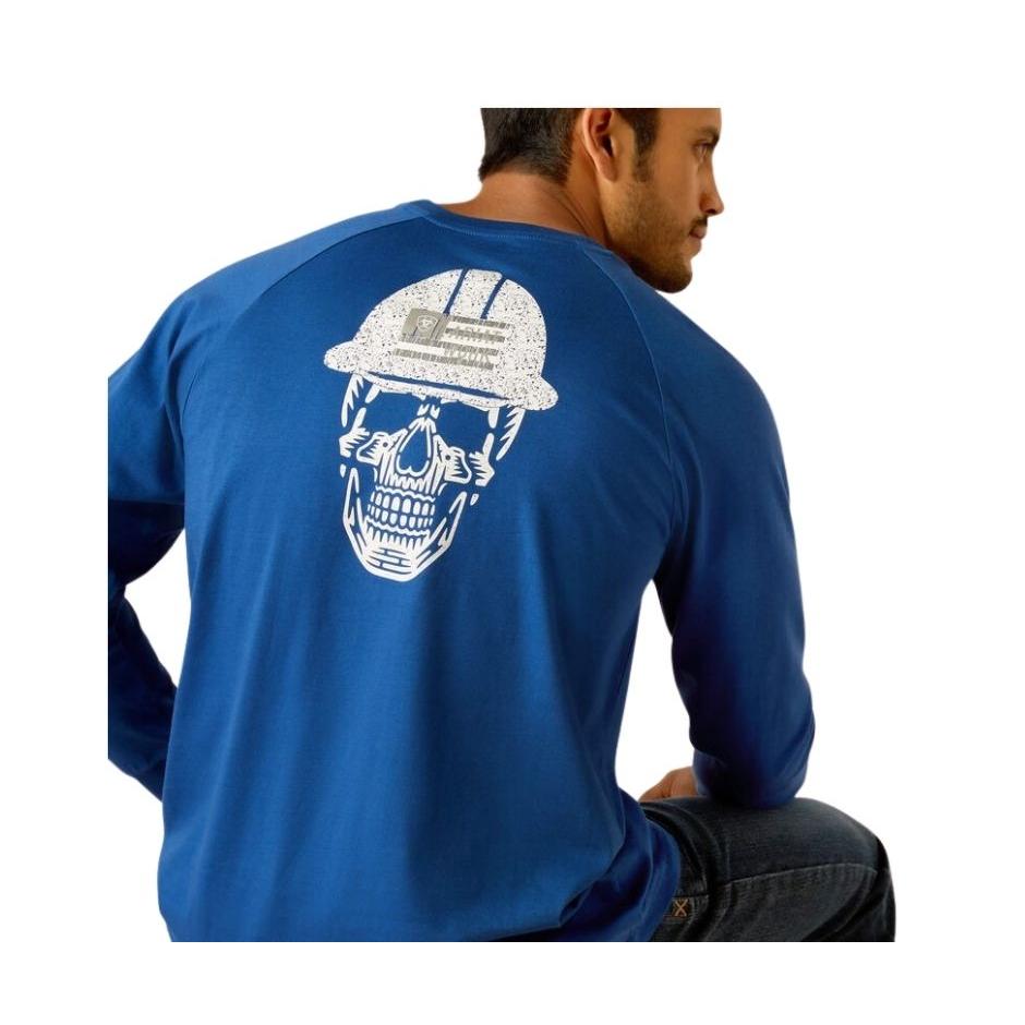 Ariat Men's Rebar Cotton Strong Roughneck Graphic Tee Shirt - Glacier Blue