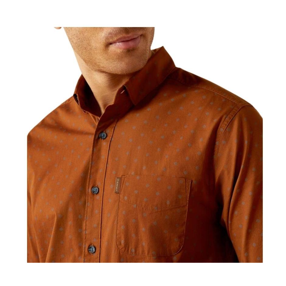 Ariat Men's Mickey Modern Long Sleeve Shirt - Brown