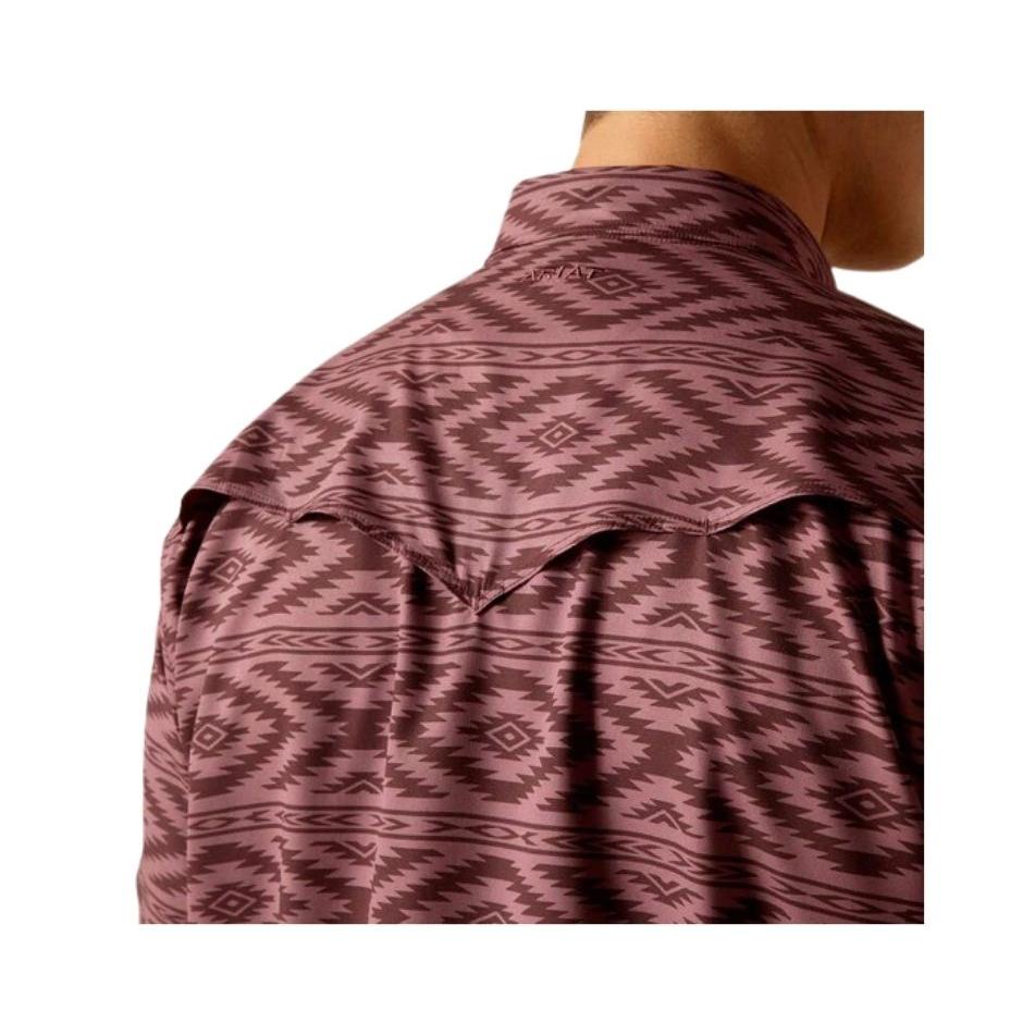 Ariat Men's VentTEK Western Fitted Shirt - Dark Redwood