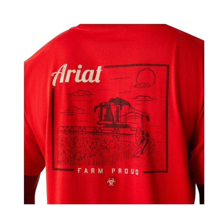 Ariat Men's Short Sleeve Proud Farmer Tee Shirt- Red