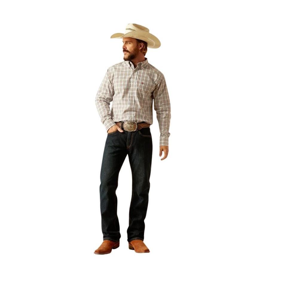 Ariat Men's Long Sleeve Pro Series Classic Fit Shirt- Grey