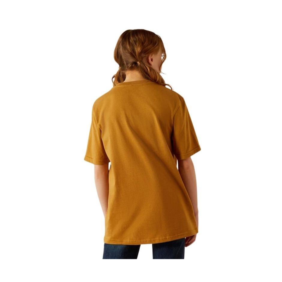 Ariat Girl's Short Sleeve Punchy Rally Call Tee Shirt- Harvest Gold